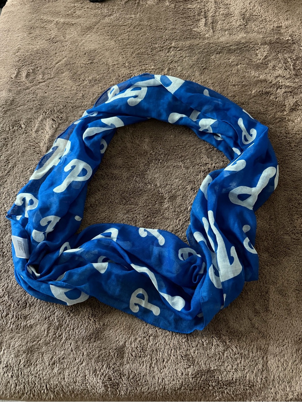 Blue Phillies baseballInfinity Scarf